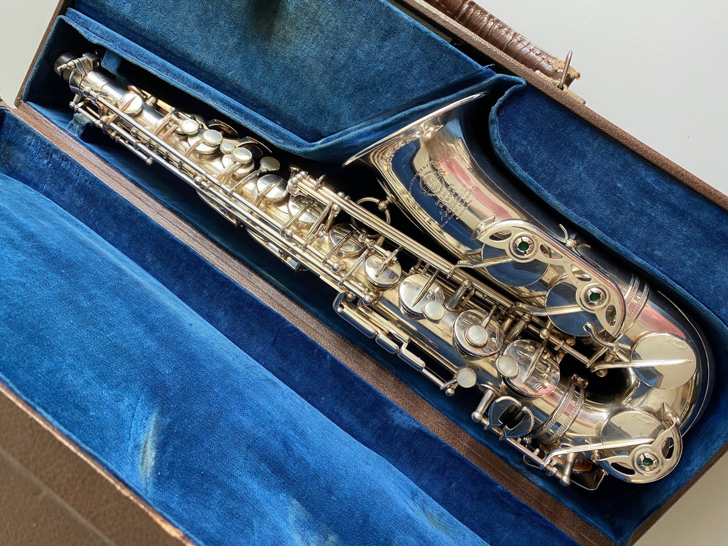 Alto Saxophone SELMER Super Balanced Action (SBA, 1948-49), n°42XXX, silver plated
