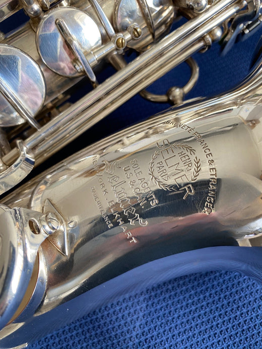 Saxophone Alto SELMER Super Balanced Action (SBA, 1948-49), n°42XXX, argenté