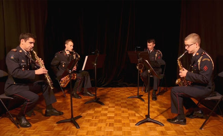 Le quatuor de saxophones des sapeurs-pompiers de Paris joue Haendel et Haydn