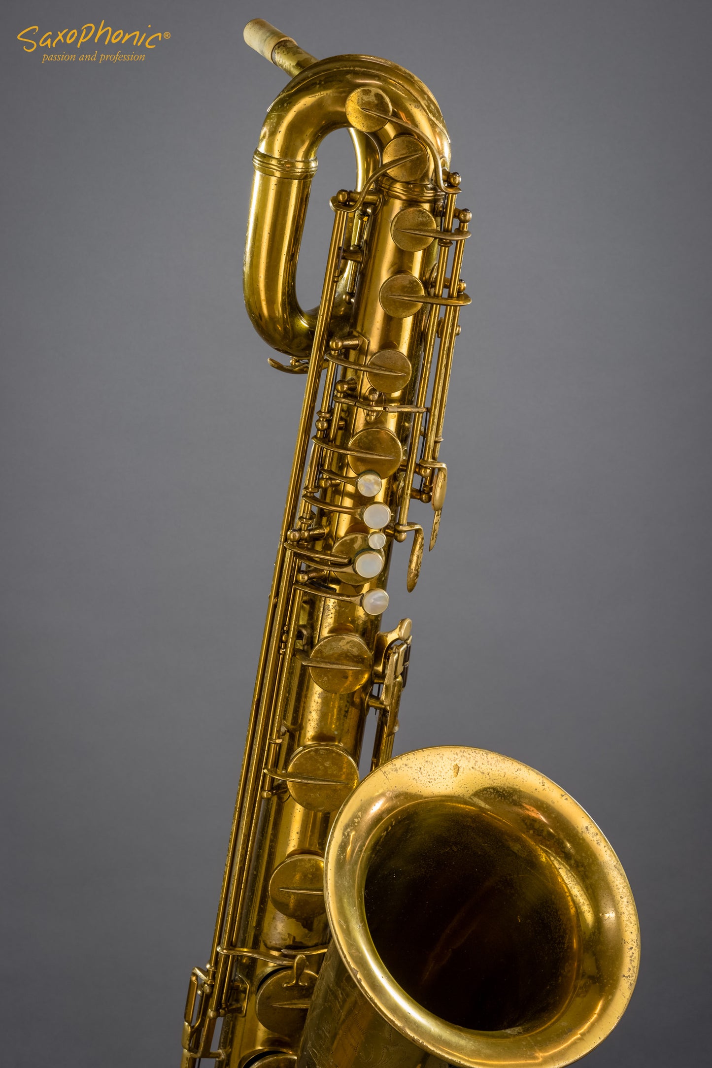 Adolphe Sax Baritone Saxophone (1933) made by Henri SELMER Paris, n°778, lacquered
