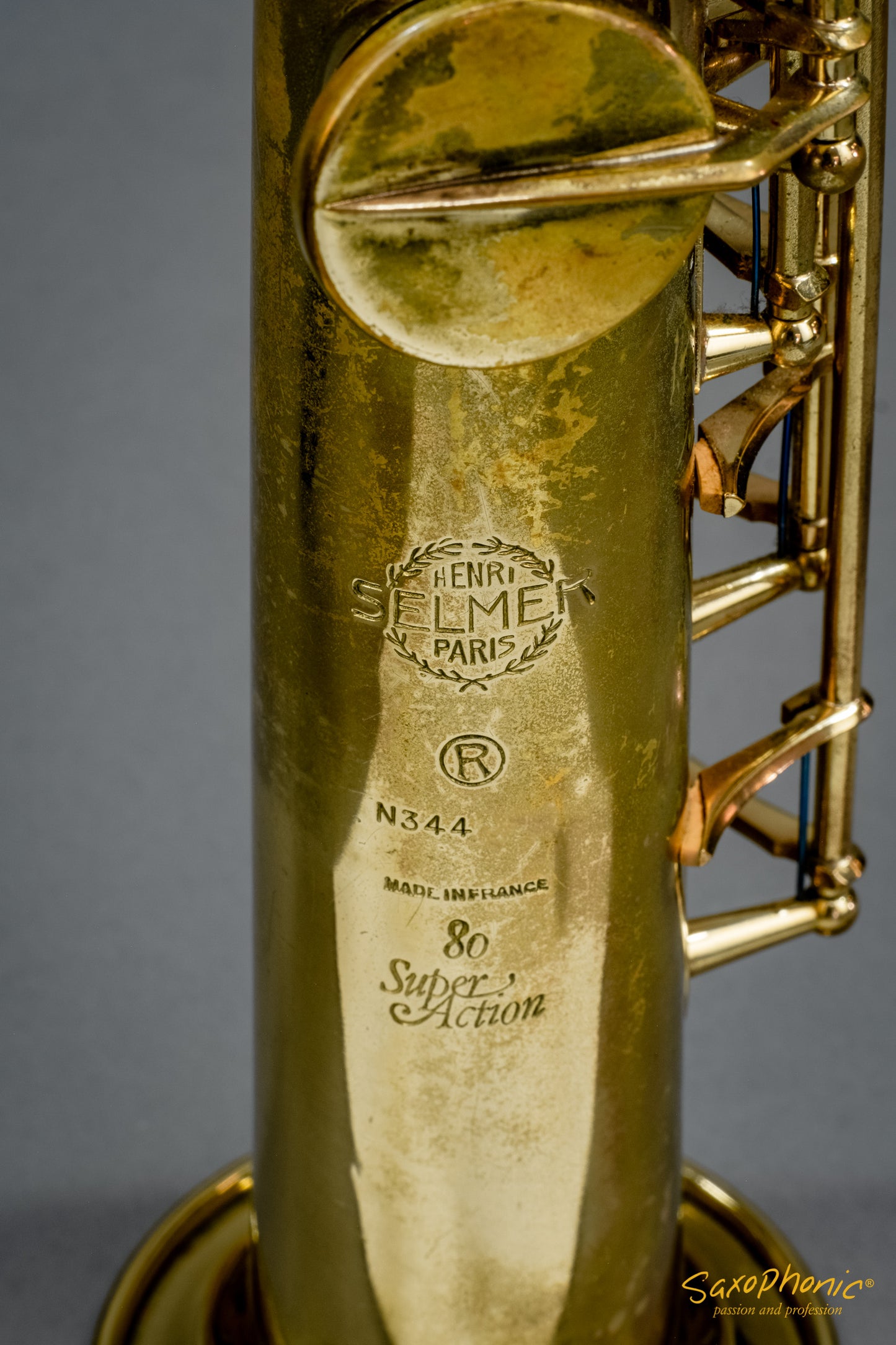 Rare Saxophone Soprano SELMER Super Action 80 (1983), N° 3445XX, verni
